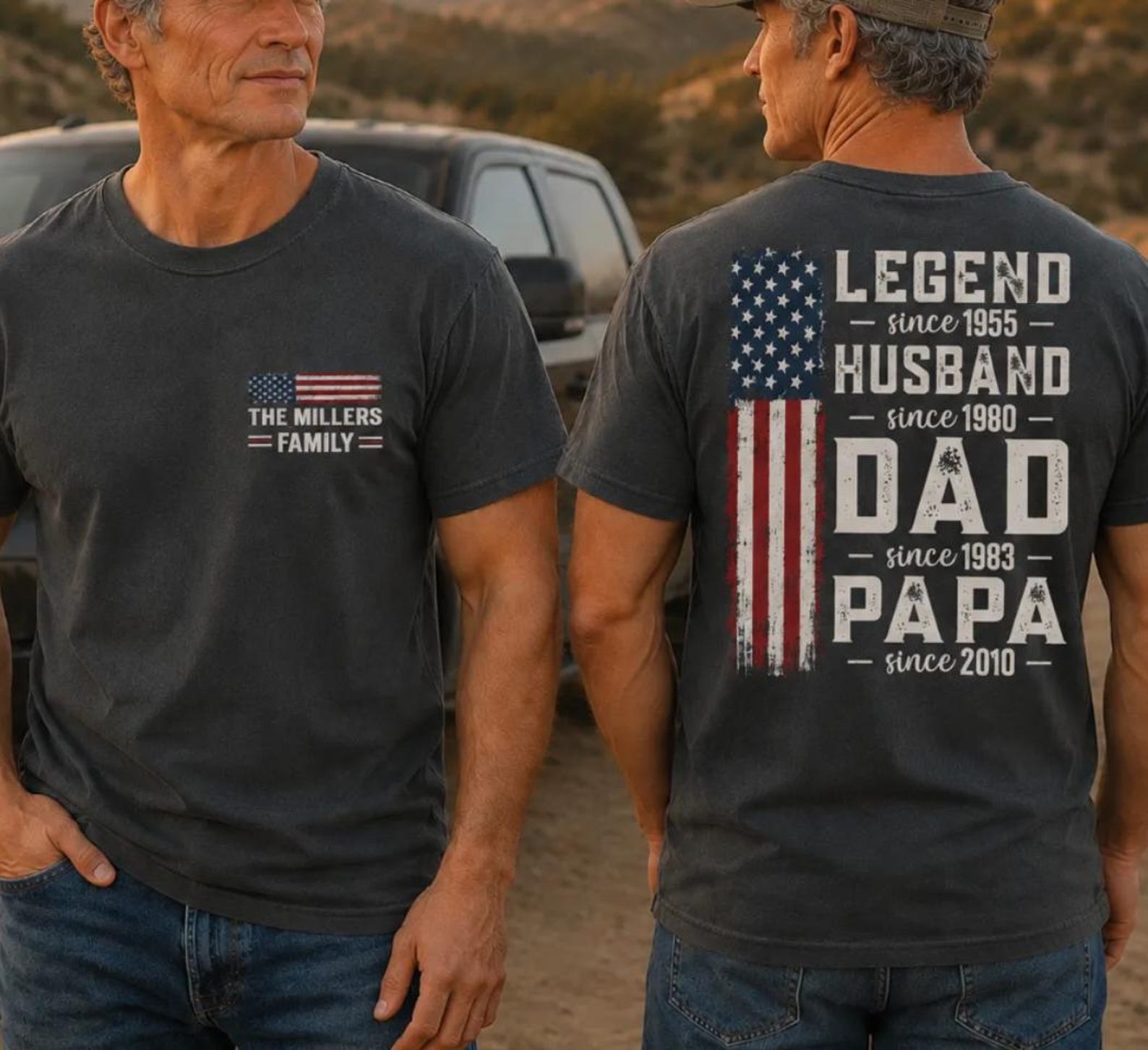 Personalized Legend Husband Dad Papa Shirt, Custom Father's Day Gift With Family Name And Year