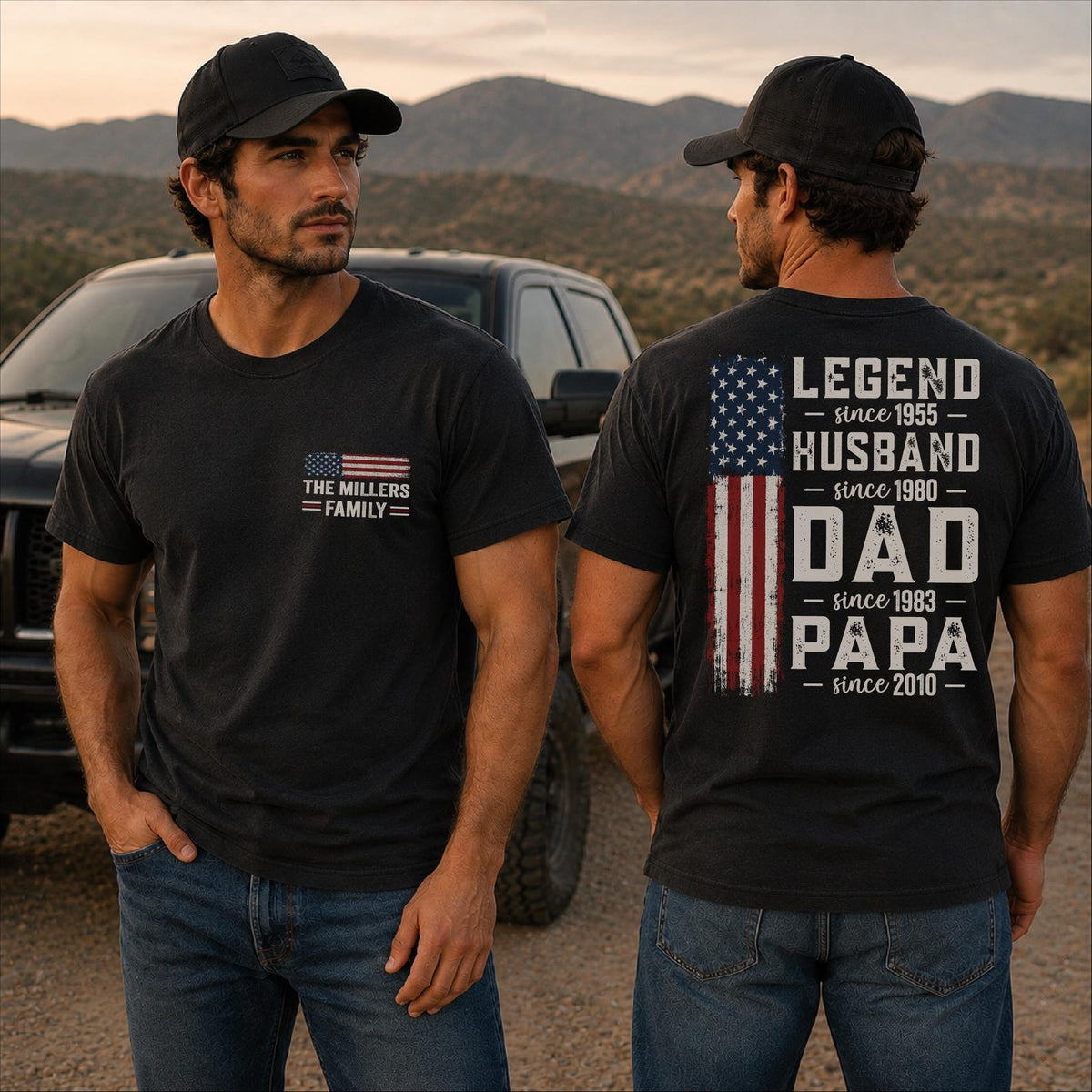 Personalized Legend Husband Dad Papa Shirt, Custom Father's Day Gift With Family Name And Year