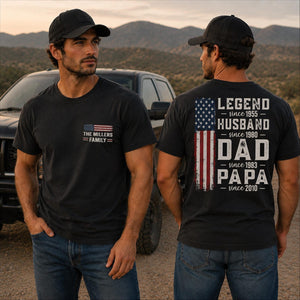 Personalized Legend Husband Dad Papa Shirt, Custom Father's Day Gift With Family Name And Year
