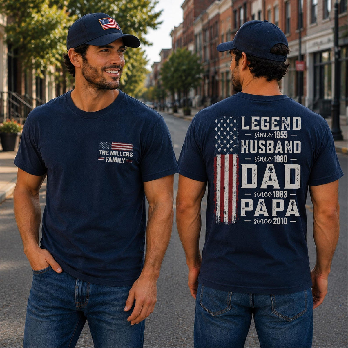Personalized Legend Husband Dad Papa Shirt, Custom Father's Day Gift With Family Name And Year