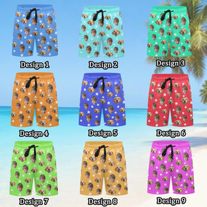 Custom Photo Swim Trunks, Personalized Beach Shorts, Father's Day Gift Gift For Father Gift Husband Summer Gift