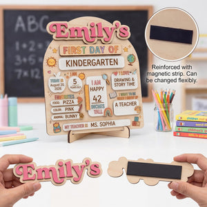 Custom First Day of School Sign, Back to School Board, Preschool Kindergarten 1st Day of School Sign, Last Day of School Keepsake