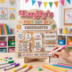 Custom First Day of School Sign, Back to School Board, Preschool Kindergarten 1st Day of School Sign, Last Day of School Keepsake
