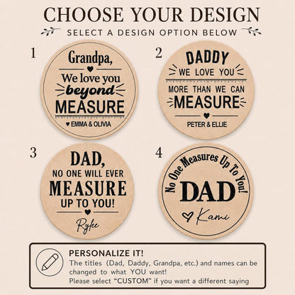 Personalized Measuring Tape Gift for Dad Custom Tape Measure Insert Father s Day Gift Daddy Grandpa Papa