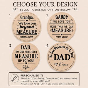 Personalized Measuring Tape Gift for Dad Custom Tape Measure Insert Father s Day Gift Daddy Grandpa Papa