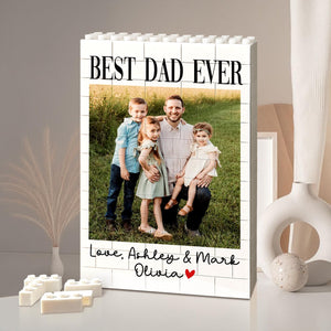 Custom Photo Building Block: Personalized Dad Picture Brick Puzzle, Father's Day Gift for Dad from Kids, Dad Birthday Gift, Gift for Husband