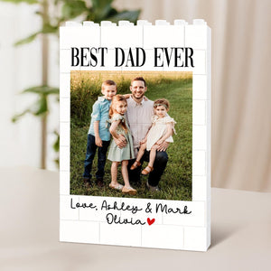 Custom Photo Building Block: Personalized Dad Picture Brick Puzzle, Father's Day Gift for Dad from Kids, Dad Birthday Gift, Gift for Husband