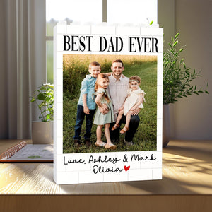 Custom Photo Building Block: Personalized Dad Picture Brick Puzzle, Father's Day Gift for Dad from Kids, Dad Birthday Gift, Gift for Husband
