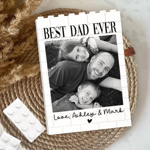 Custom Photo Building Block: Personalized Dad Picture Brick Puzzle, Father's Day Gift for Dad from Kids, Dad Birthday Gift, Gift for Husband