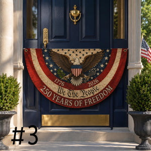 250th Anniversary Bunting Flag, 250th Anniversary Banner, We The People Banner, 1776 2026 American Flag, Patriotic Porch Fence Decor