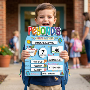 Custom First Day of School Sign,Preschool Back to School Board Kid Gift,Kindergarten 1st Day of School Photo Prop,Last Day School Name Sign