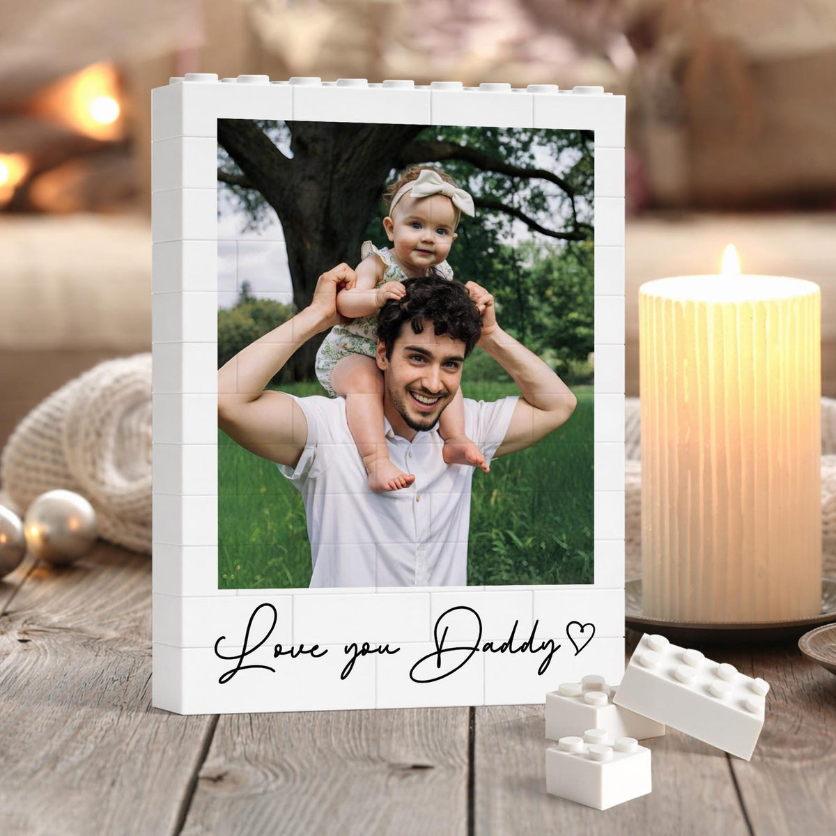 Custom Photo Building Blocks for Dad, Fathers Day Gift for Him, Bricks Puzzle Gift for Dad, Gift for Husband, Dad Puzzle Gift
