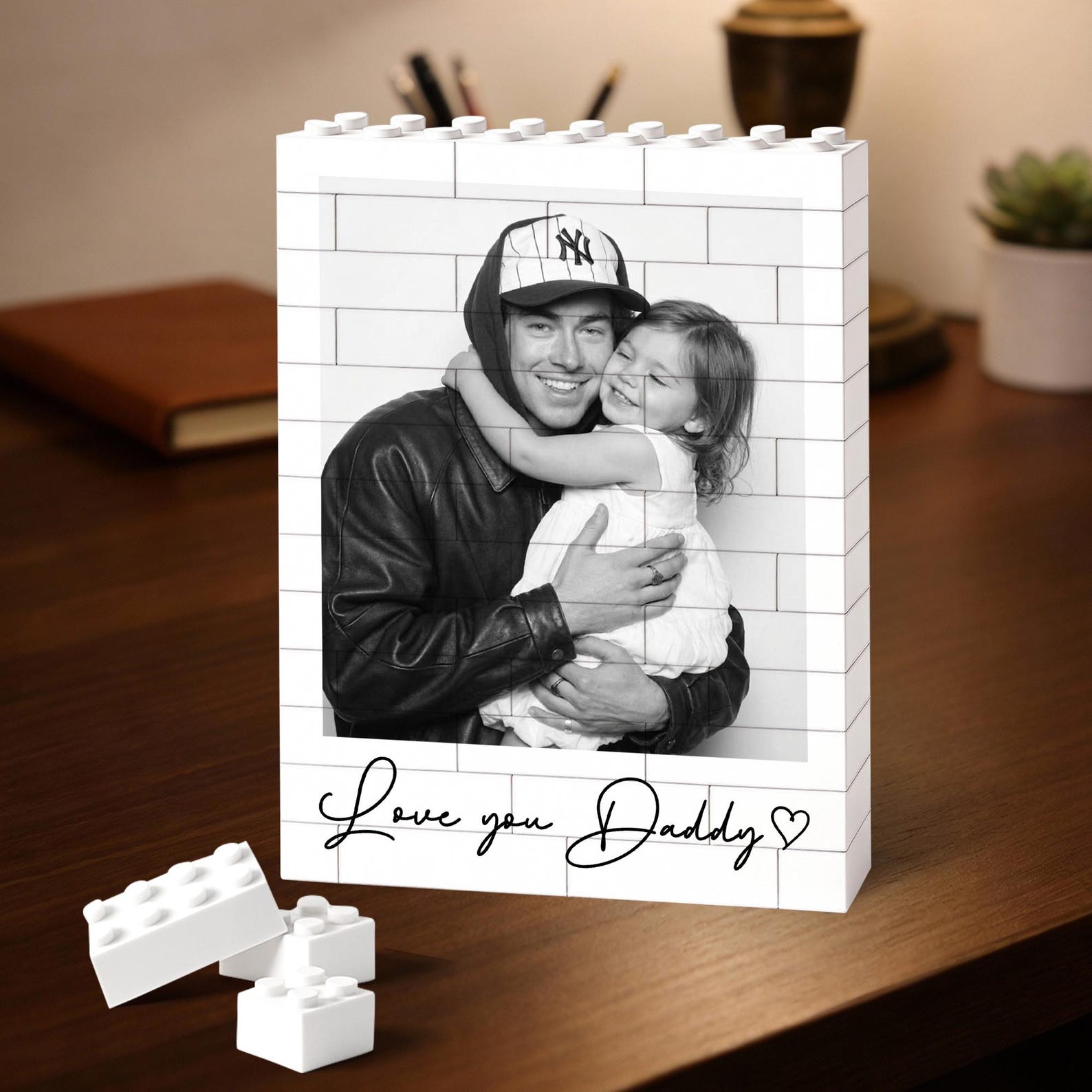 Custom Photo Building Blocks for Dad, Fathers Day Gift for Him, Bricks Puzzle Gift for Dad, Gift for Husband, Dad Puzzle Gift