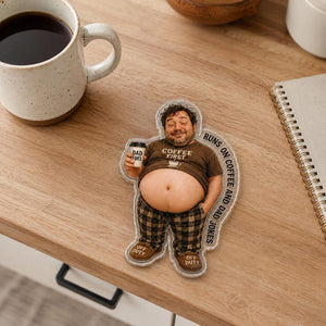 Custom Funny Dad s Grilling Face Squishy Belly Fridge Magnet, Personalized Dad Photo Squeeze Magnet, Father's Day Gift For Husband