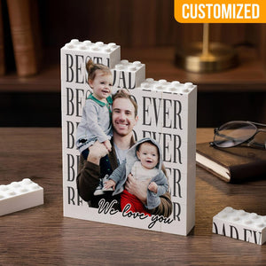 Personalized Dad Photo Building Block, Fathers Day Gifts For Husband, Bricks Puzzle Gift for Him and Kid, Daddy Gift from Kid, Best Dad Ever