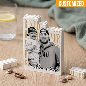 Personalized Dad Photo Building Block, Fathers Day Gifts For Husband, Bricks Puzzle Gift for Him and Kid, Daddy Gift from Kid, Best Dad Ever