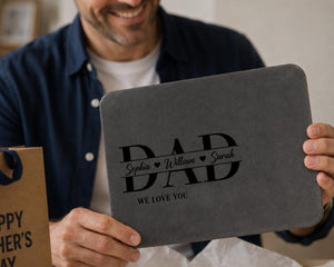 Custom Dad Charging Mouse Pad, Father's Day Gift For Husband, Daddy Custom Mouse Pad, First's Father Day Gift