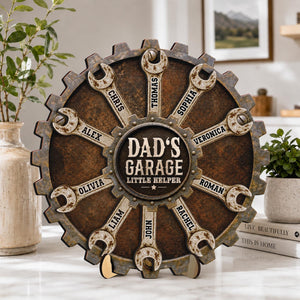 Personalized Dad We Love You Garage Sign,Father Day Gift For Husband Dad Grandpa,Dad with Kid Name,Daddy Birthday,Workshop Sign,Family Decor