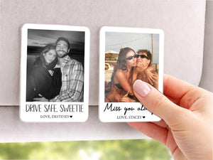 Personalized Car Visor Clip Gift for Dad, First Father s Day Drive Safe Daddy Gifts, Custom Photo Sun Visor Clip, Unique Dad Gifts from Kids