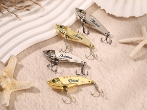 Personalized Engraved Fishing Lure, Custom Stainless Steel Lure with Gift Box, Fisherman Gift for Dad Husband Grandpa, Father's Day Gift