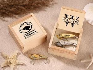 Personalized Engraved Fishing Lure, Custom Stainless Steel Lure with Gift Box, Fisherman Gift for Dad Husband Grandpa, Father's Day Gift