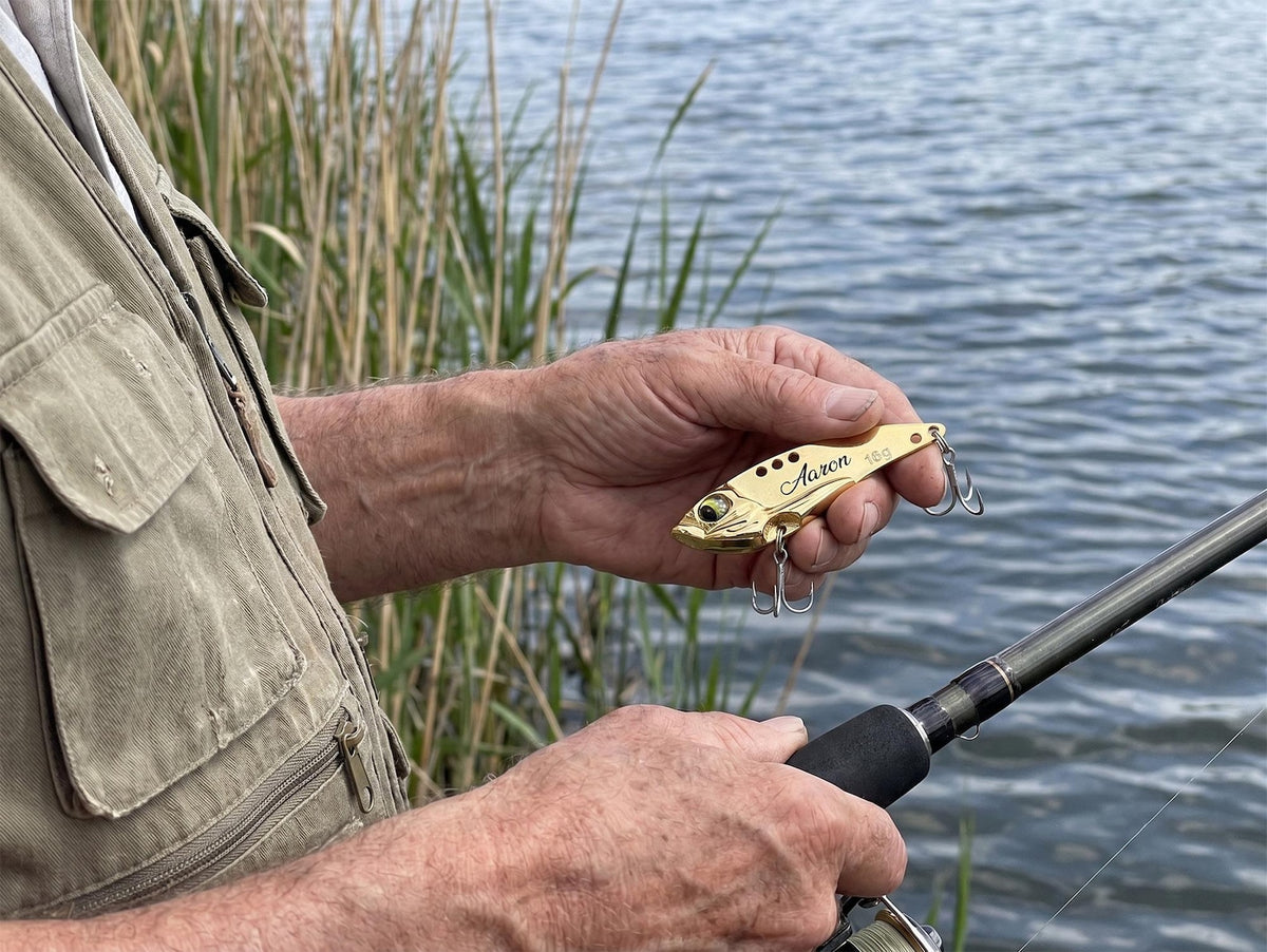 Personalized Engraved Fishing Lure, Custom Stainless Steel Lure with Gift Box, Fisherman Gift for Dad Husband Grandpa, Father's Day Gift