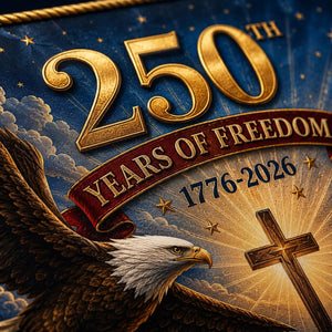 USA 250th Anniversary Patriotic Bunting Banner, America 1776 2026 Semicircle Fence Flag, Christian Freedom Porch Decor, Fourth of July Decor