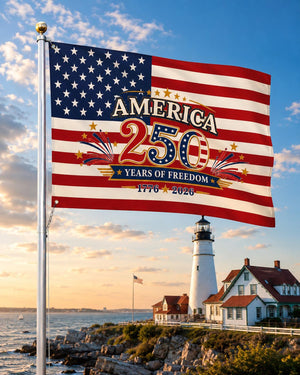 America 250th Anniversary Patriotic Outdoor Flag, Eagle Independence Day Banner, 1776-2026 USA House Flag, Freedom Flag, Outdoor Banner