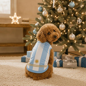 Argentina Pet Soccer Jersey, Custom Dog Jersey with Name and Number, Argentina Inspired Dog Shirt, Personalized Soccer Pet Outfit