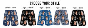 Custom Face Beach Shorts, Personalized Photo Gift for Dad,Fathers Day Gifts Gift For Father Grandfather Husband