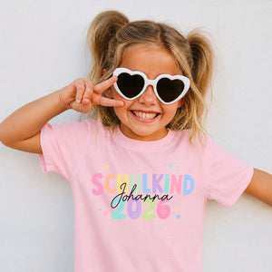 First Day of School 2026 T-Shirt Personalized Shirt with Name First Day of School Outfit for Boys & Girls