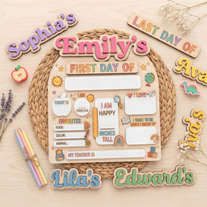 Custom First Day of School Sign, Back to School Board, Preschool Kindergarten 1st Day of School Sign, Last Day of School Keepsake