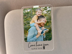 Personalized Car Visor Clip Gift for Dad, First Father s Day Drive Safe Daddy Gifts, Custom Photo Sun Visor Clip, Unique Dad Gifts from Kids