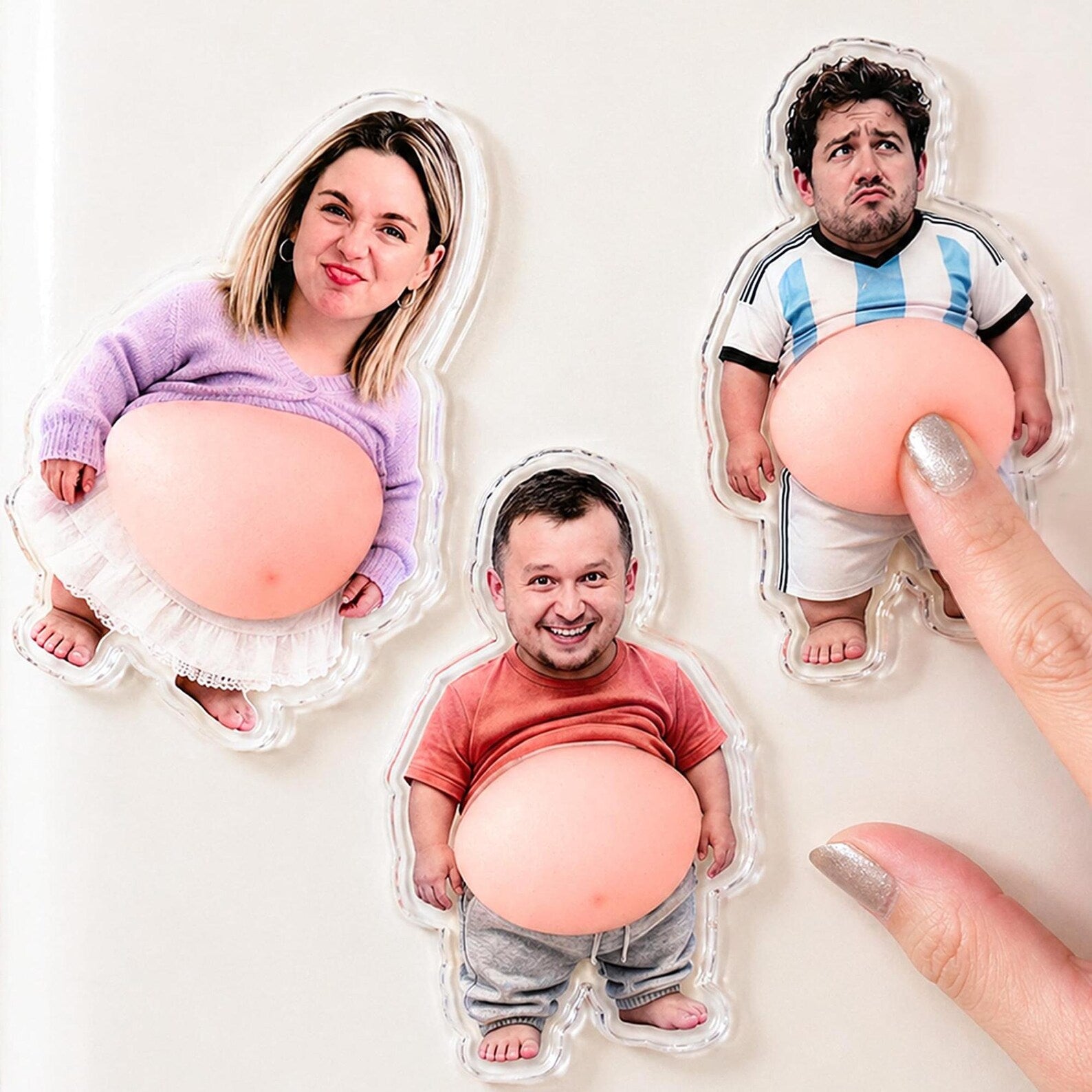 Personalized Dad Squeeze Belly Magnet, Funny Fridge Gift for Dad Father's Day Gift for Dad, Husband Photo Magnet, Funny Kitchen Decor
