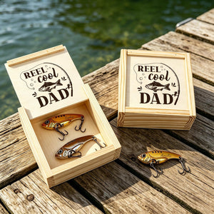 Personalized Fishing Lure Set, Custom Engraved Metal Bait, Gift for Dad Grandpa Uncle, Birthday Retirement & Father's Day Fisherman Keepsake