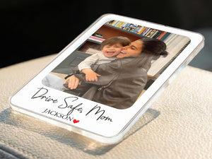Personalized Car Visor Clip Gift for Dad, First Father s Day Drive Safe Daddy Gifts, Custom Photo Sun Visor Clip, Unique Dad Gifts from Kids