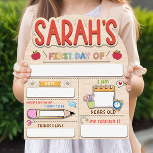Customized First And Last Day School Sign, Back to School Sign, Kindergarten 1st Day of School Sign, First Day School Wooden School Board
