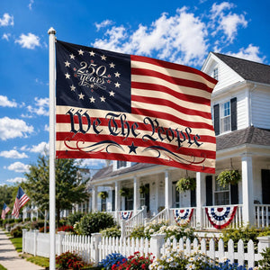 America 250th Anniversary Patriotic Outdoor Flag, Eagle Independence Day Banner, 1776-2026 USA House Flag, Freedom Flag, Outdoor Banner
