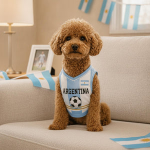 Argentina Pet Soccer Jersey, Custom Dog Jersey with Name and Number, Argentina Inspired Dog Shirt, Personalized Soccer Pet Outfit