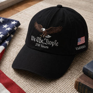 Vintage Dad Personalized Name We The People: US 250th Anniversary Cap Embroidered Hat