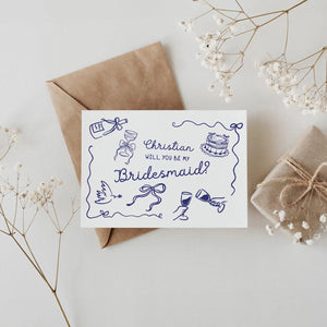 Personalized Bridesmaid Proposal Card