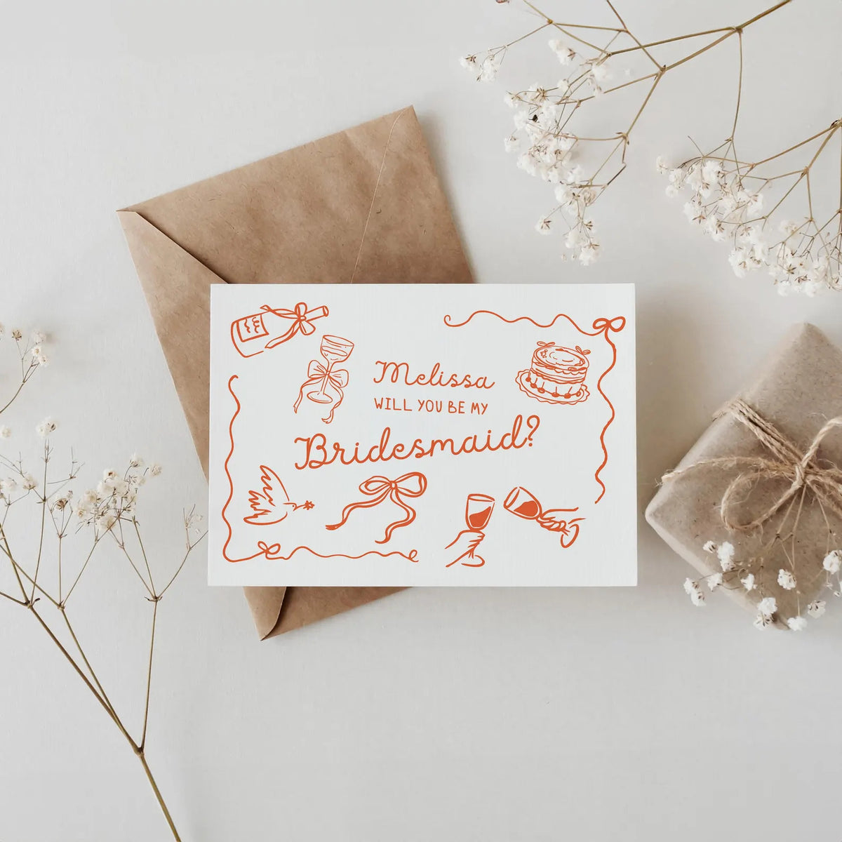 Personalized Bridesmaid Proposal Card