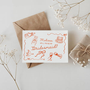 Personalized Bridesmaid Proposal Card