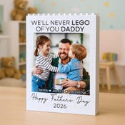 Never LEGO of you Daddy Custom Photo Building Block Personalized Photo Upload Building Brick Blocks for Dad | Custom Building Block Keepsake | Father's Day Gift