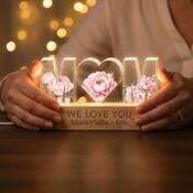 Personalized Mother's Day Name Lamp, Custom Acrylic Night Light