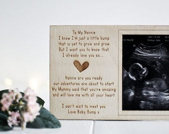 GRANDPARENT TO BE I'm Just A Little Bump Magnet Scan Frame Decoration, Scan Frame. Birthday Gift, Pregnancy Announcement, Gift from Bump