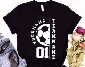 Custom Dad Soccer Shirt, Personalized Soccer Gifts, Soccer Mom Dad Shirt, Soccer Team Gifts, Player Name TShirt, Matching Soccer Shirts