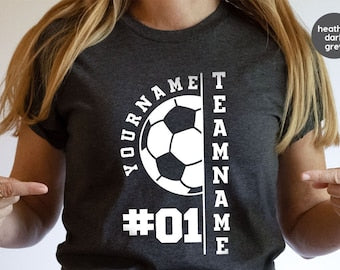 Custom Dad Soccer Shirt, Personalized Soccer Gifts, Soccer Mom Dad Shirt, Soccer Team Gifts, Player Name TShirt, Matching Soccer Shirts