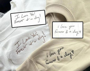 Custom Your Handwriting Embroidered Sweatshirt, Embroidered Couple Message Shirt, Couple Matching Sweatshirt, Personalized Gift For Him Her