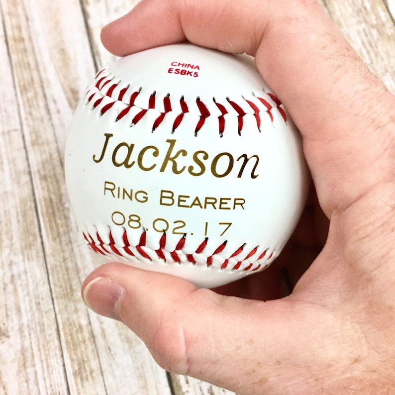 Ring Bearer Gift, Personalized Baseball, Custom Baseball, Ring Security, RingBearer Gift, Junior Groomsman, Baseball Gift